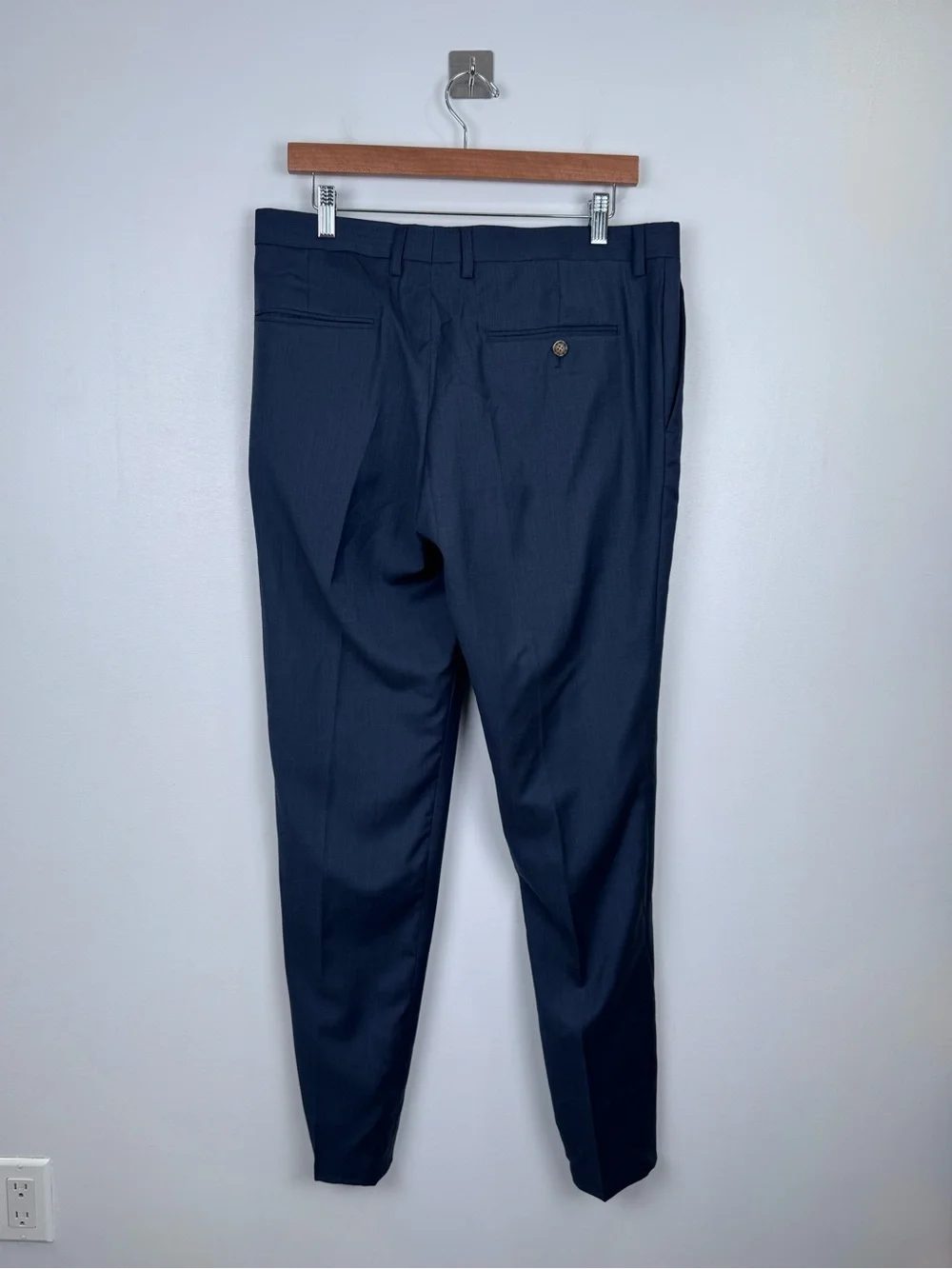 J.Crew Men Thompson Suit Blue Wool Suit Jacket 40L Trouser 33x32